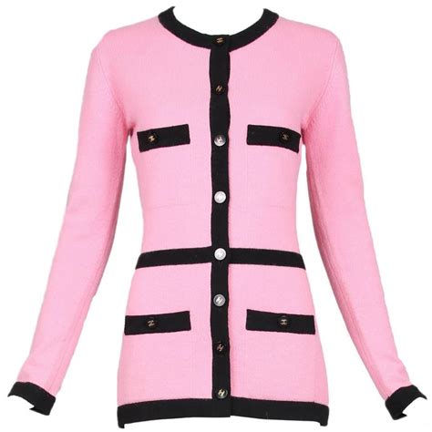 chanel pink cardigan dress|oversized chanel sweater.